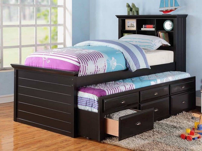 Twin Size Bed With Trundle And Drawers