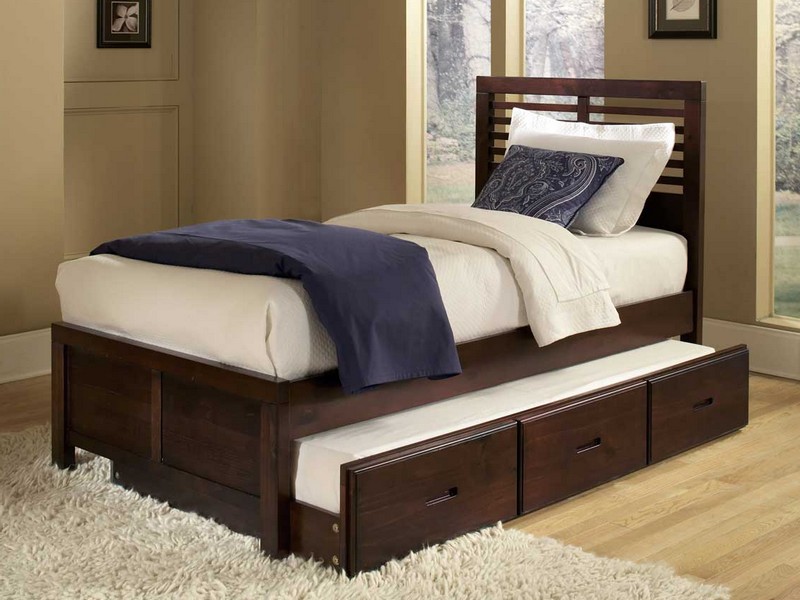 Twin Size Bed With Trundle And Storage