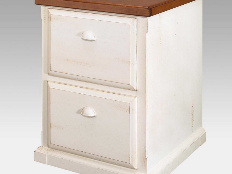 Two Drawer Filing Cabinet White