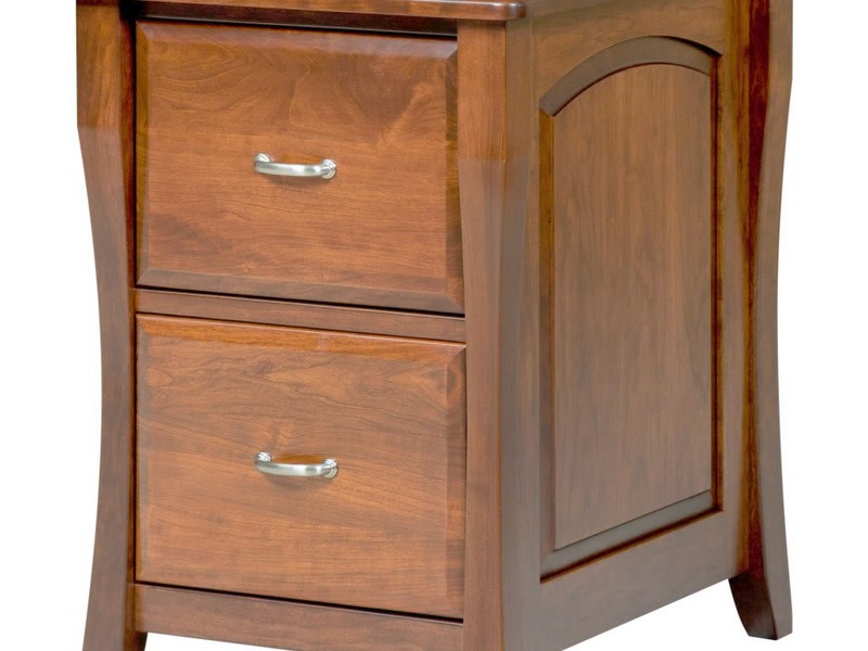 Two Drawer Wooden Filing Cabinet