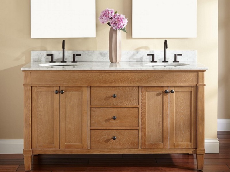 Unfinished Oak Bathroom Vanity