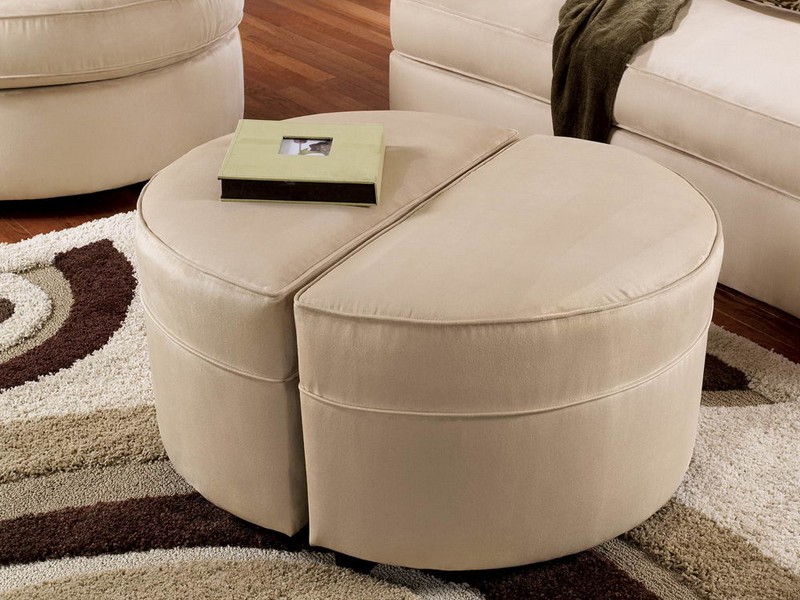 Upholstered Coffee Table Ottoman