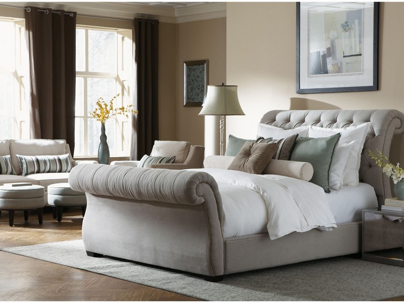 Upholstered King Bed Frame