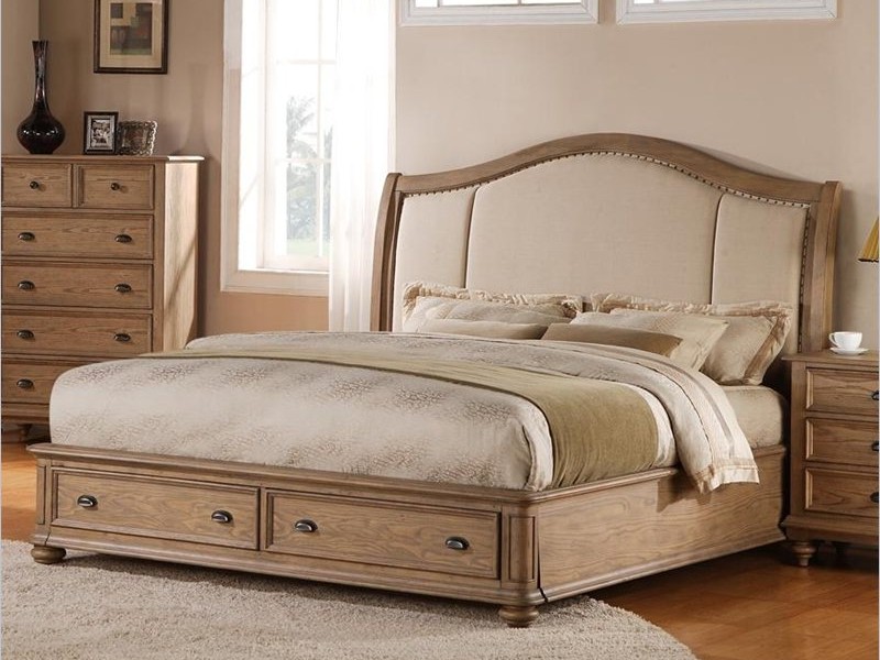 Upholstered Sleigh Bed