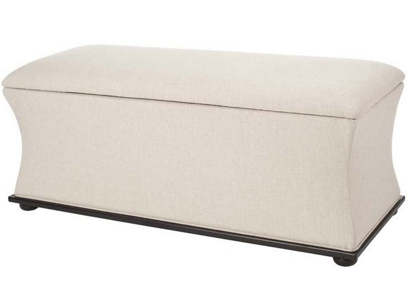 Upholstered Storage Bench With Arms