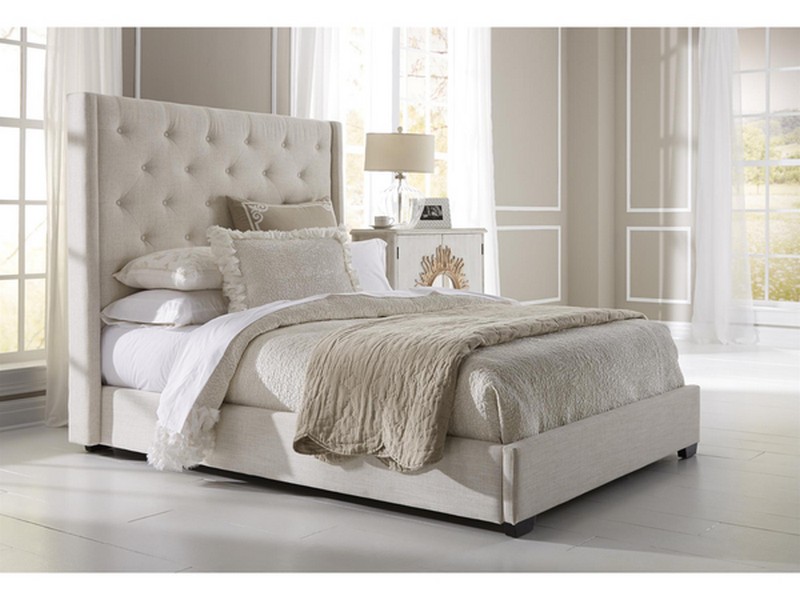 Upholstered Tufted Bed