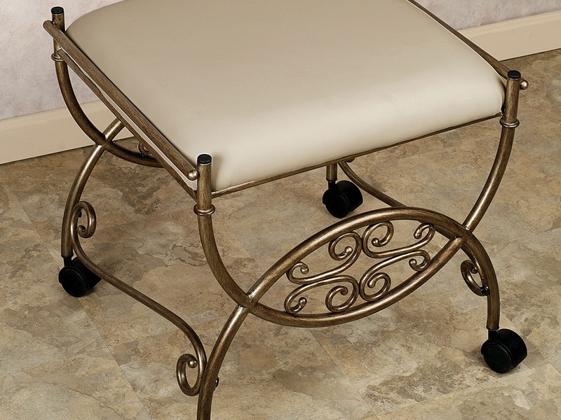 Vanity Stool For Bathroom With Wheels