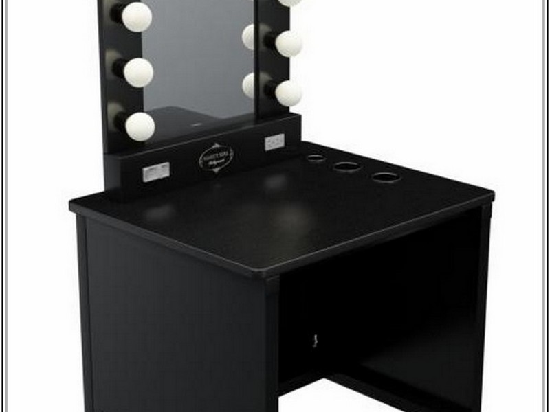 Vanity Table With Lighted Mirror