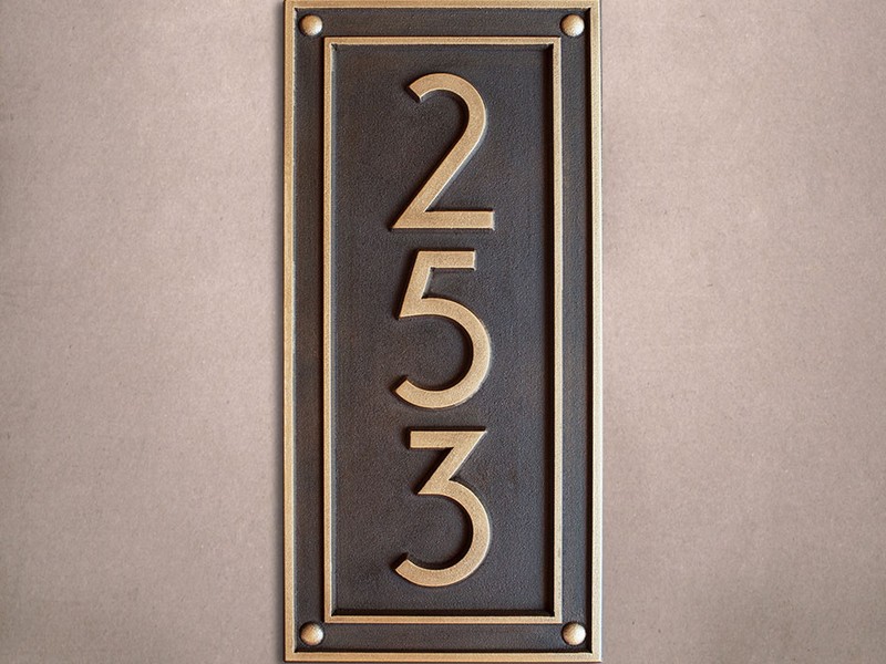 Vertical Address Plaques