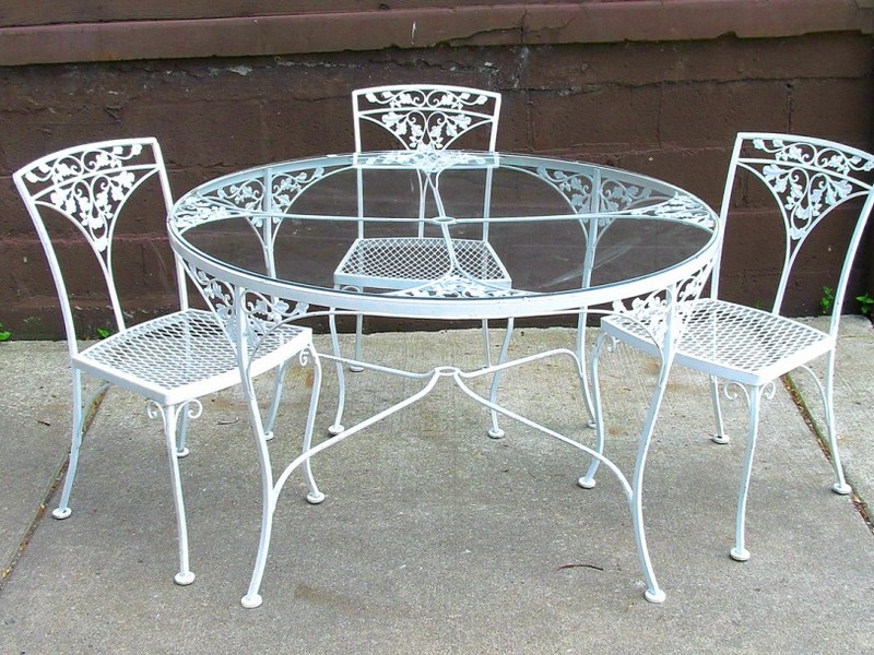 Vintage Wrought Iron Table And Chairs
