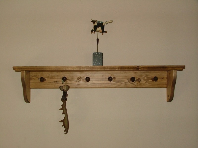 Wall Coat Rack With Shelf