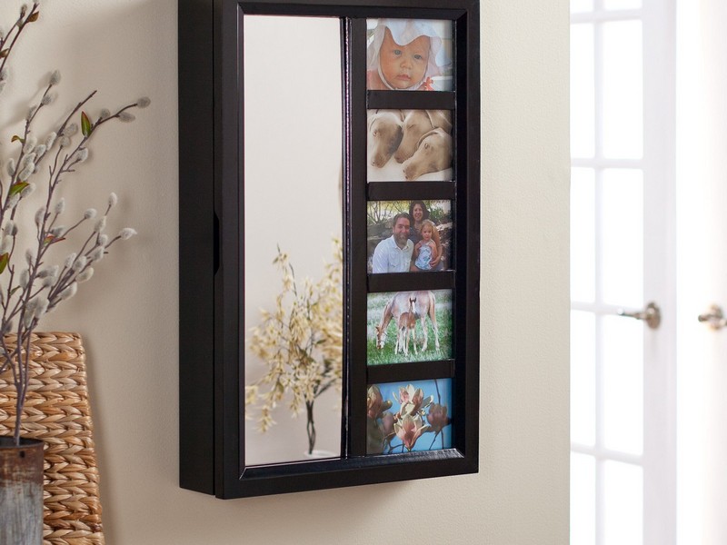 Wall Mirror Jewelry Armoire