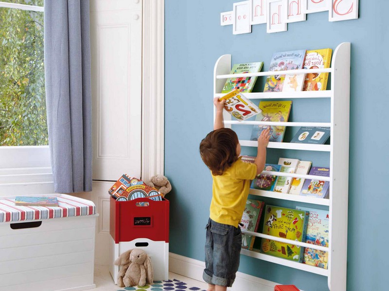 Wall Mounted Bookcase For Kids