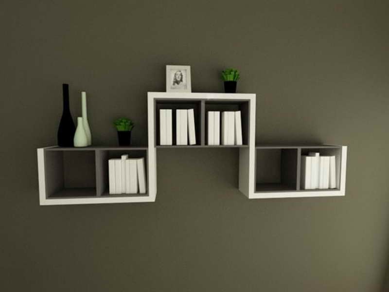 Wall Mounted Bookcase Shelves
