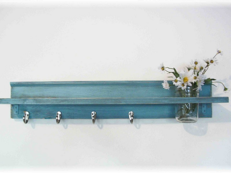 Wall Shelf With Hooks