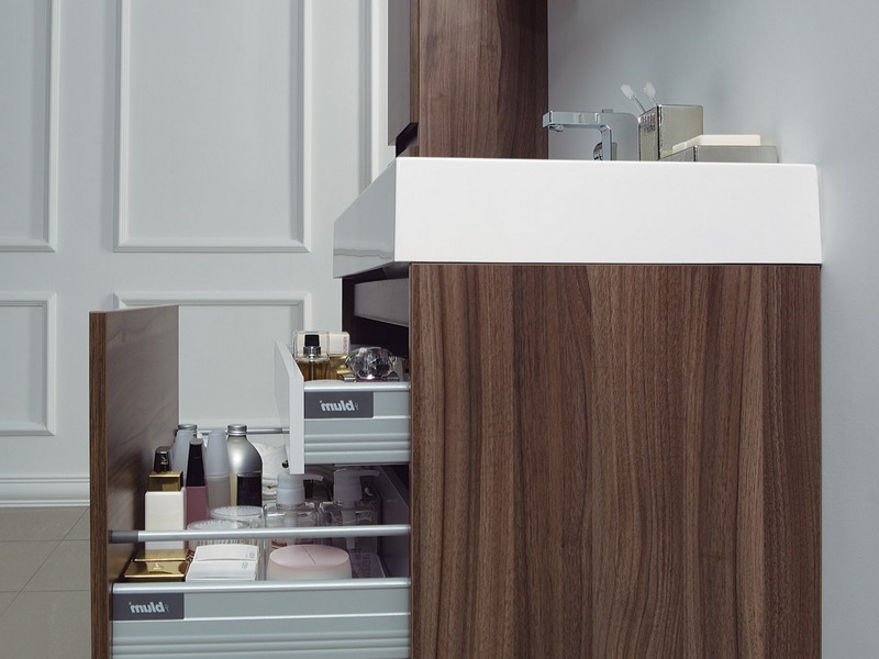 Walnut Bathroom Vanity Cabinet