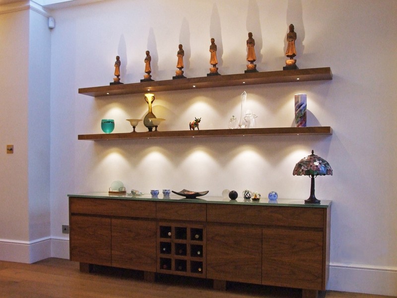 Walnut Floating Shelves