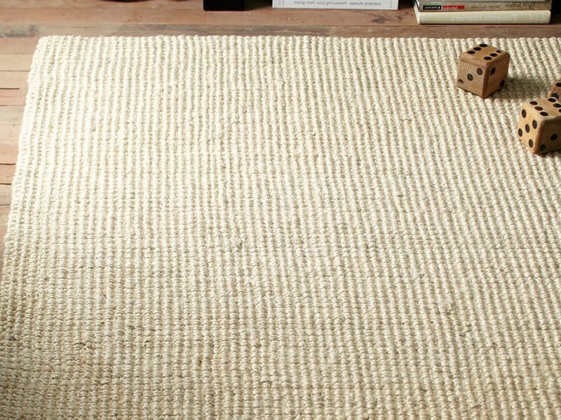 West Elm Jute Boucle Rug Platinum