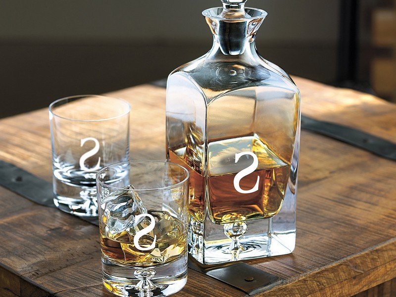 Whisky Decanter Set Engraved