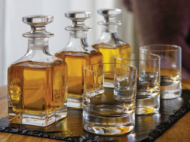 Whisky Decanter Set With Tray