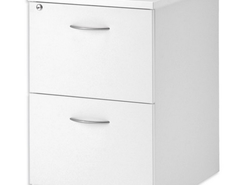 White 2 Drawer File Cabinet