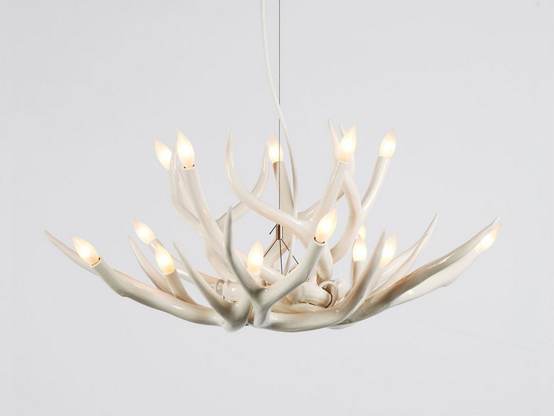 White Antler Chandelier Canada