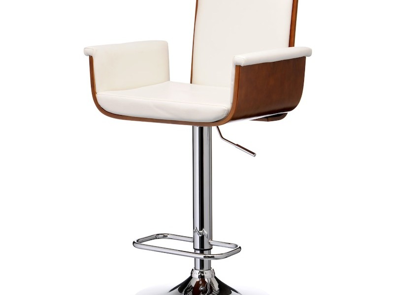 White Bar Stools With Backs And Arms