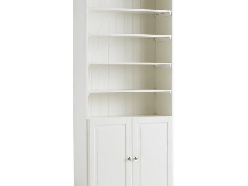 White Bookcase With Doors On Bottom
