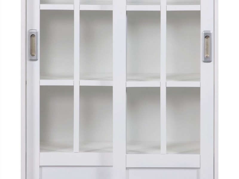 White Bookcases With Doors