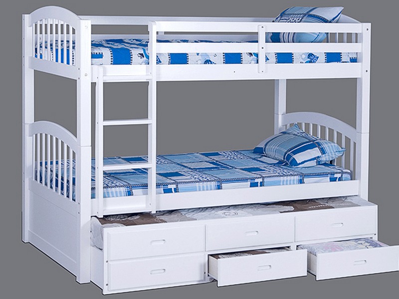 White Bunk Bed With Drawers