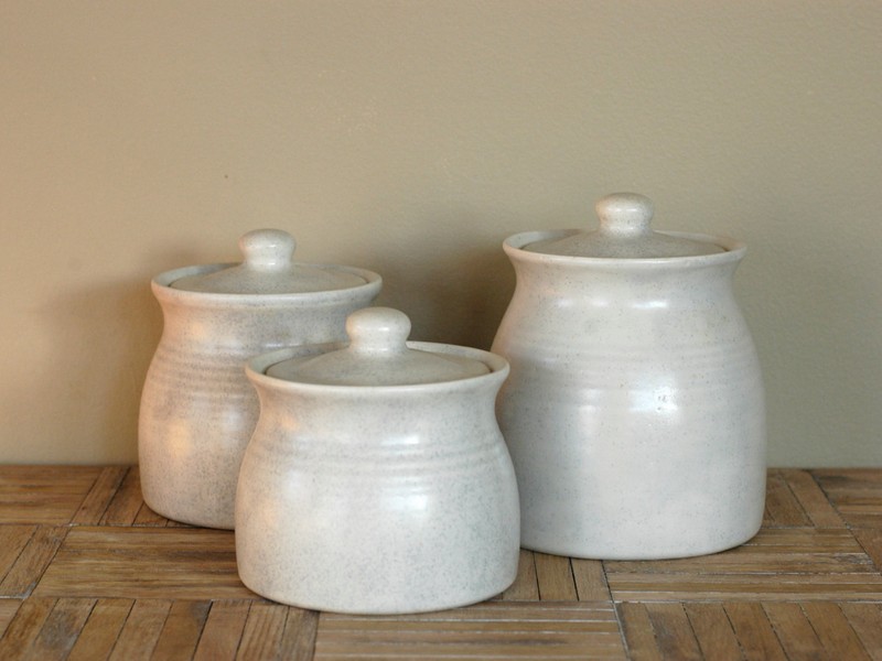 White Ceramic Canisters