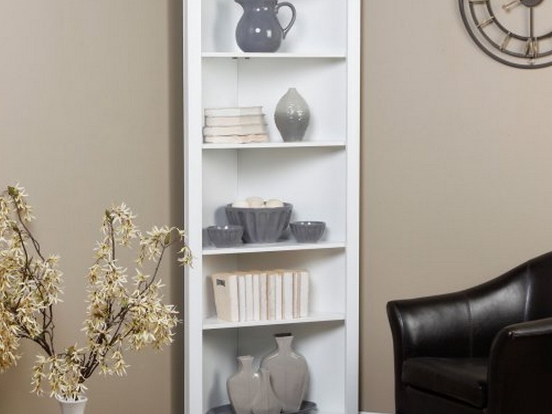 White Corner Bookcase