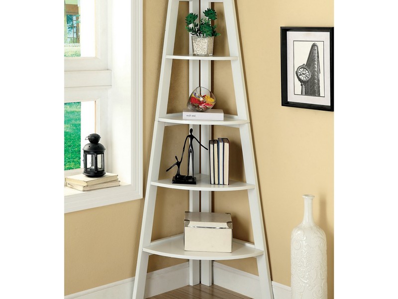 White Corner Bookshelf