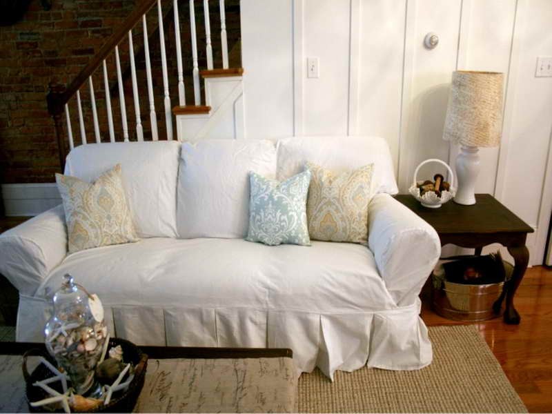 White Couch Slipcovers