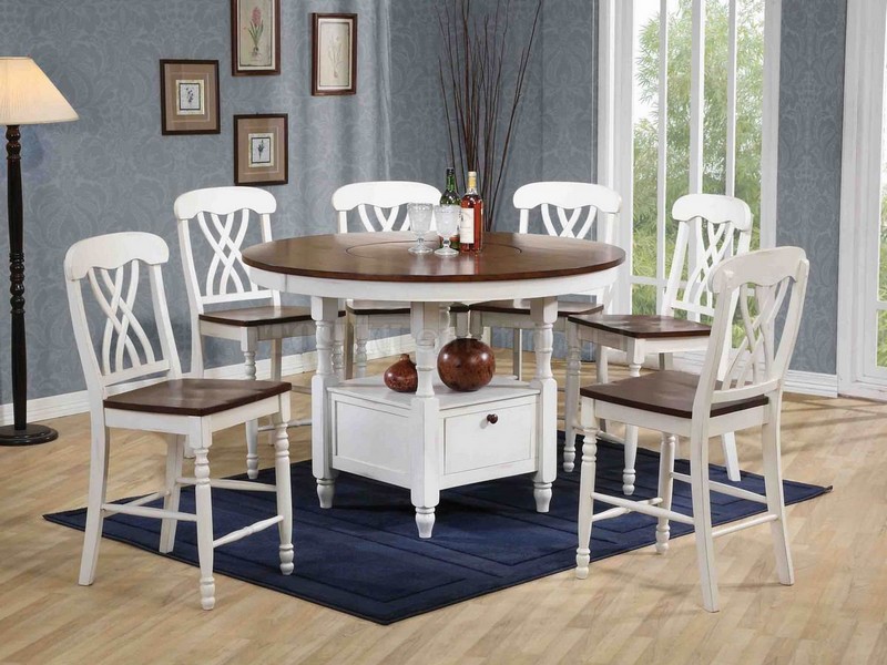 White Counter Height Dining Set