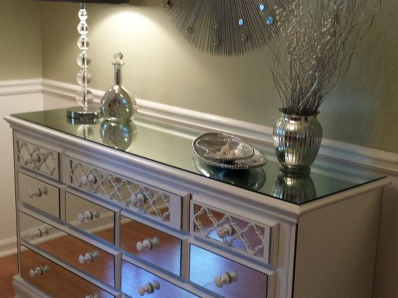 White Dresser With Mirrored Drawers