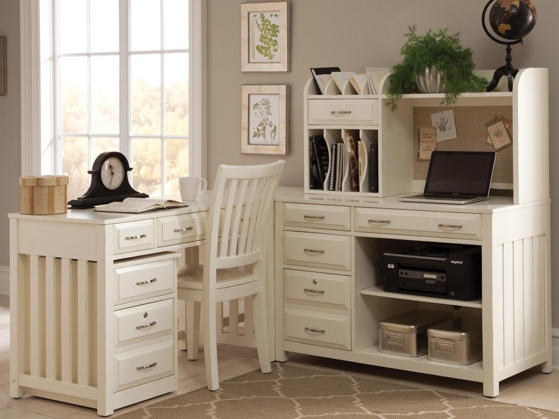 White File Cabinet Desk