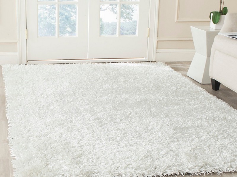 White Fluffy Rug