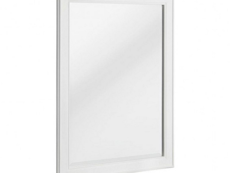 White Framed Bathroom Wall Mirror