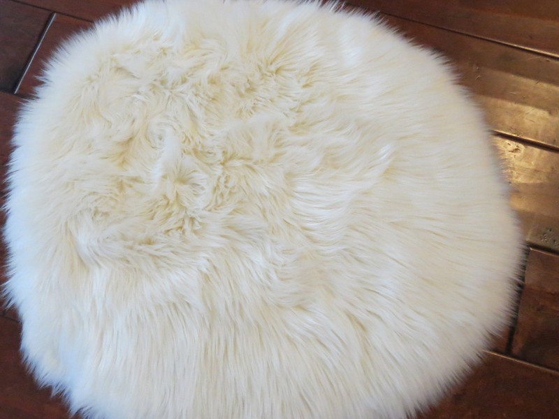 White Furry Rug