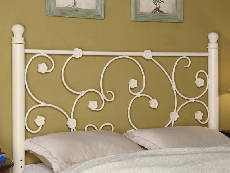 White Iron Headboards Queen