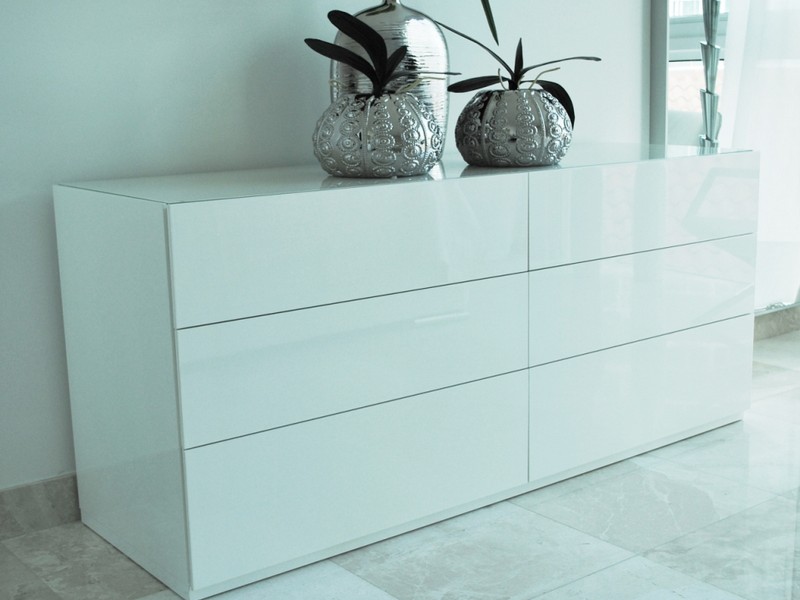 White Lacquer Dresser Cb2