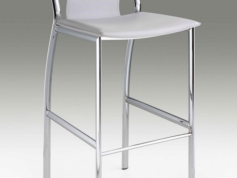 White Leather Bar Stools With Backs