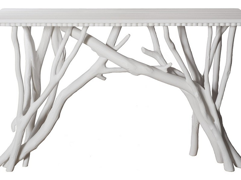 White Marble Top Console Table