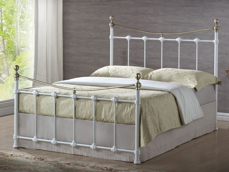 White Metal Bed Frame Full Size