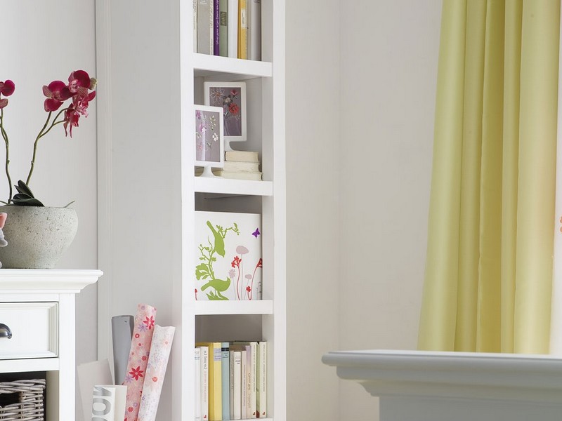 White Narrow Bookcase