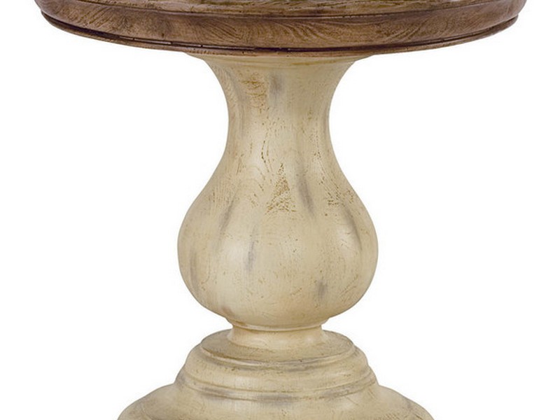 White Pedestal Side Table