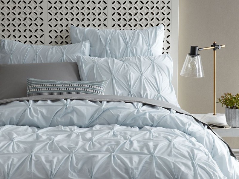 White Pleated Duvet Cover