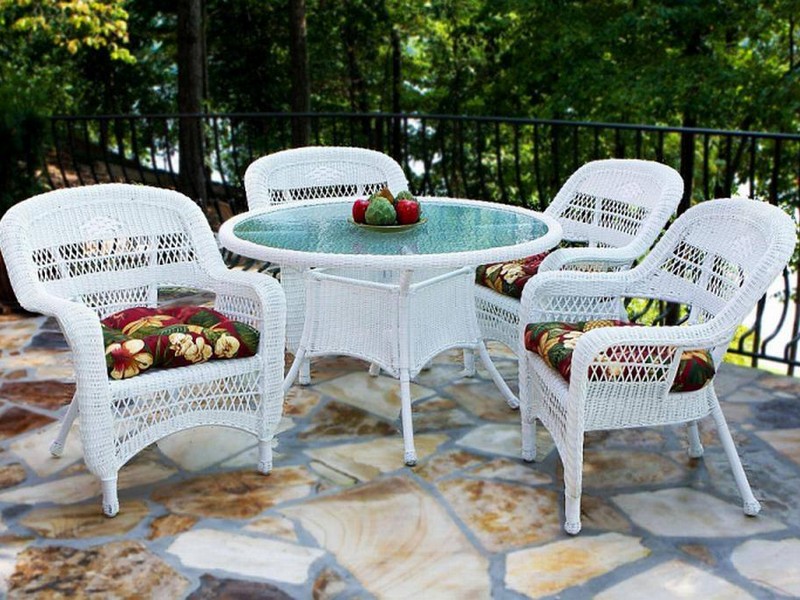 White Resin Patio Furniture Set