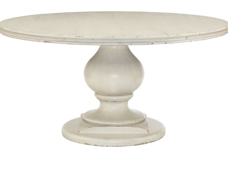 White Round Pedestal Dining Table